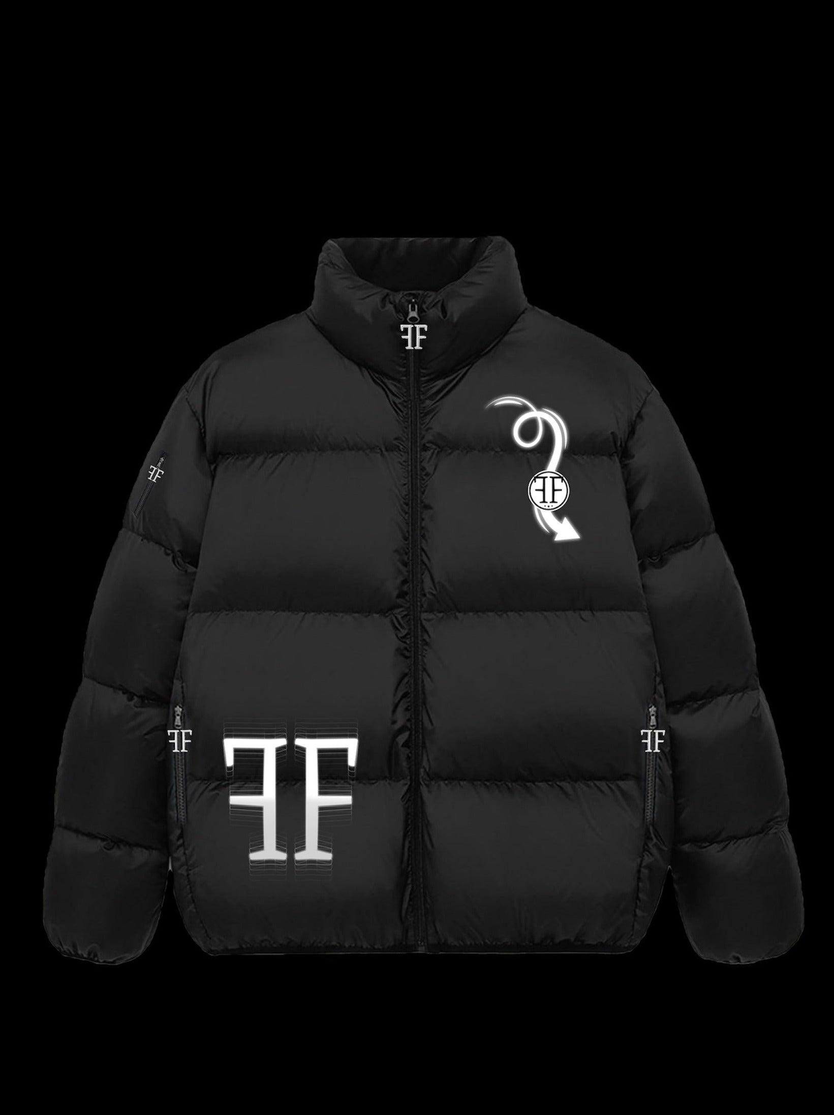 Fall To Fly Black Slim Fit Puffer Jacket - Fall To Fly